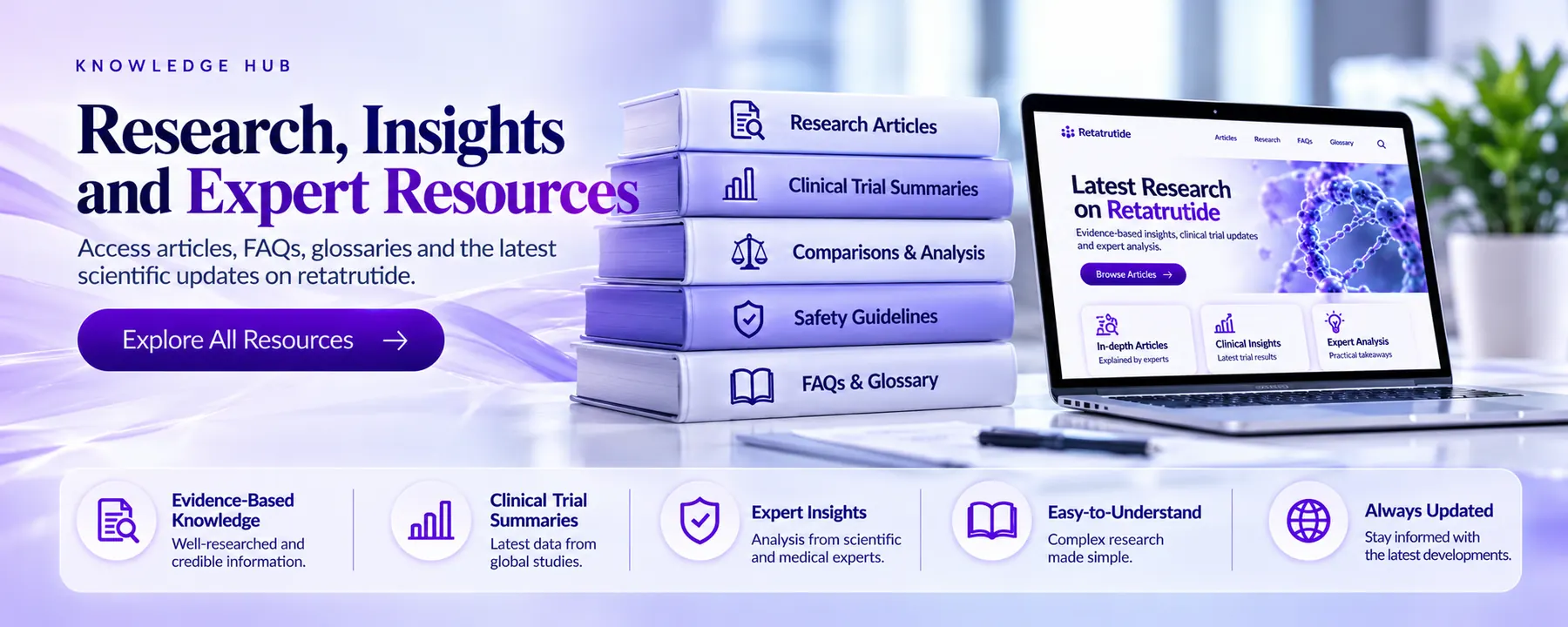 Banner for research articles, insights and reference resources.